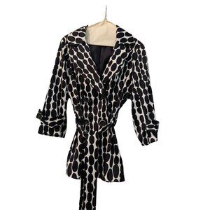 I heart jacket  size s double  breasted black  white  dots circles t  384 sleeve